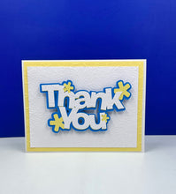 Load image into Gallery viewer, Floral Embossed Thank You Card
