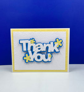 Floral Embossed Thank You Card