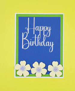 Flowers and Pearls Birthday Card