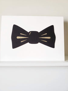 Shimmer Bow Tie Greeting Card