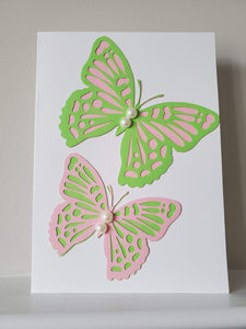Butterflies and Pearls Greeting Card