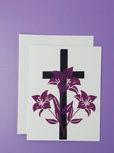 Floral Cross Greeting Card