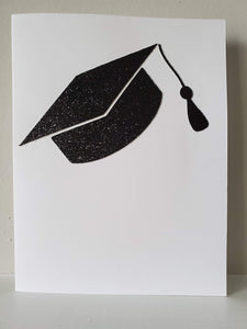 Glitter Graduation Cap Greeting Card