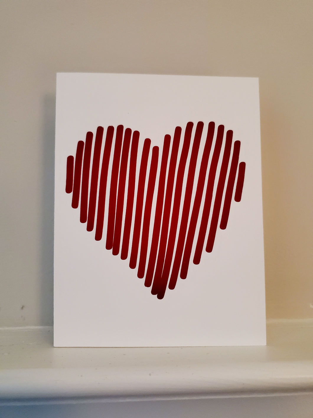 Striped Heart Greeting Card