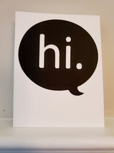 Hi Greeting Card
