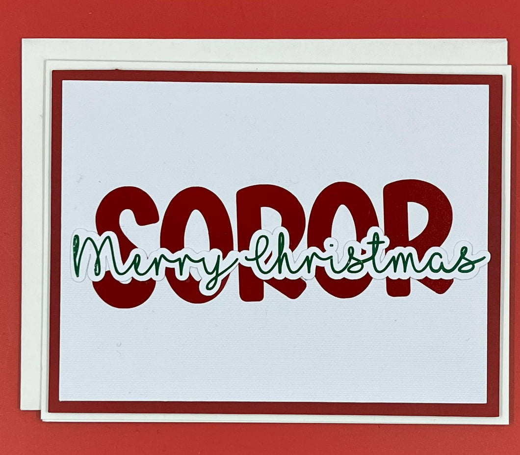 Merry Christmas Soror Greeting Card