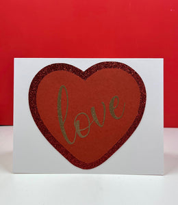 Glittering Heart Greeting Card