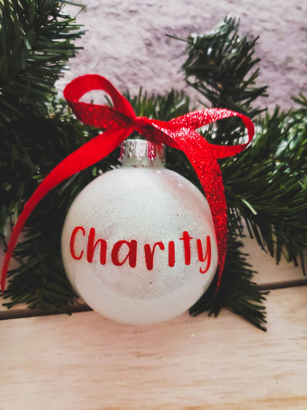 Personalized Ornament - Charity Font