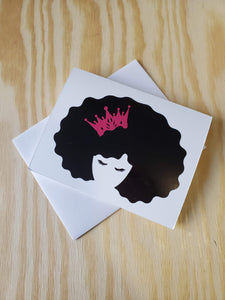 Black Queen - Lashes Greeting Card