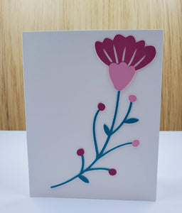 Pink Flower Greeting Card