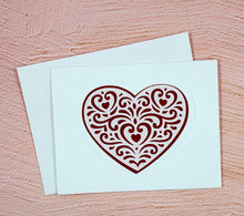 Load image into Gallery viewer, Sparkly Heart Greeting Card
