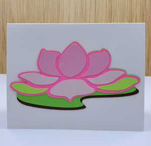 Layered Lotus Greeting Card